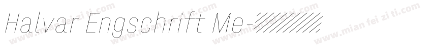Halvar Engschrift Me字体转换